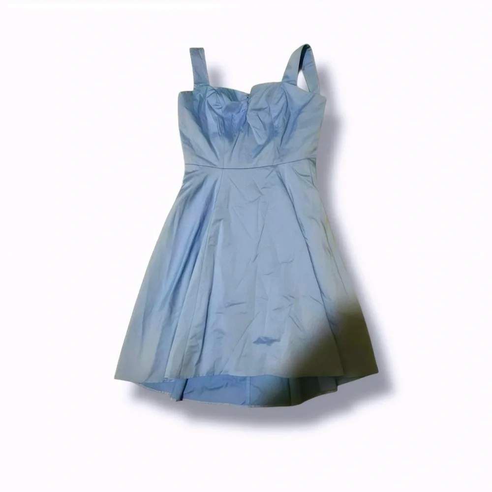 Brand New Women's Vintage 80s Swing Blue Dress - Picture 2 of 3